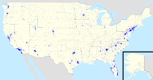 Map of Wells Fargo branches in August 2015 Wells Fargo footprint.png