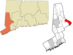 Location within the Western Connecticut Planning Region and the state of Connecticut