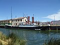 Le M.N. Yavari, canonnière péruvienne sur le lac Titicaca ayant fonctionné à la bouse de lama.