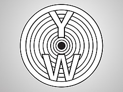 Буквы «Y» и «W» в концентрических кругах