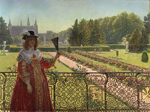 Kristian Zahrtmann, Leonora Christina i Frederiksborg slotshave, 1887, Den Hirschsprungske Samling