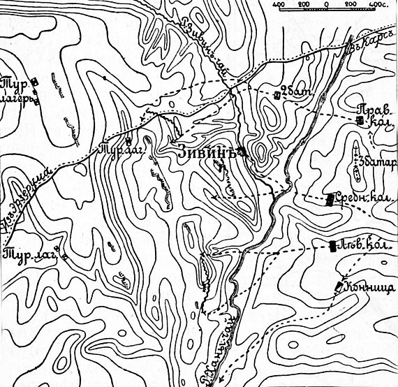 Карта к статье «Зивин». Военная энциклопедия Сытина (Санкт-Петербург, 1911-1915).jpg