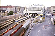 Het station in 1983 gezien uit het noorden