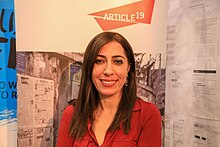 Nurcan Baysal at a PEN International event in London