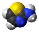 Space-filling model of the aminothiazole molecule