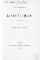 El caballero de las botas azules. Imprenta de Soto Freire. 1867.