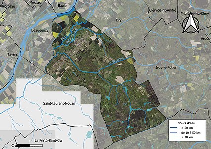 Carte orthophotographique de la commune en 2016.