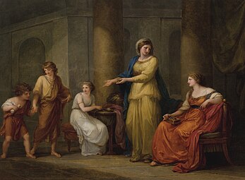 Angelica Kauffmann, Cornelia, Mother of the Gracchi, commissioned by Prince Stanisław Poniatowski in 1788 and aquired by the museum in 2021.