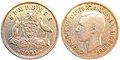 Australian 1951 six pence coin