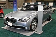 The BMW Concept 7 Series ActiveHybrid is a mild hybrid with an electric motor designed to increase power and performance. BMW ActiveHybrid 7 WAS 2010 8967.JPG