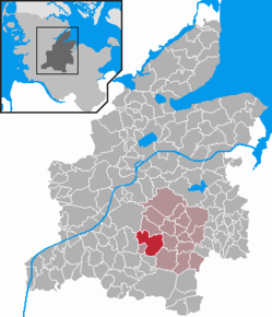 Poziția Bargstedt pe harta districtului Rendsburg-Eckernförde