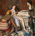 『身繕い』1870年。油彩、キャンバス、130 × 128 cm。ファーブル美術館（モンペリエ）。1870年サロン落選。