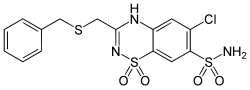 Strukturformel von Benzthiazide