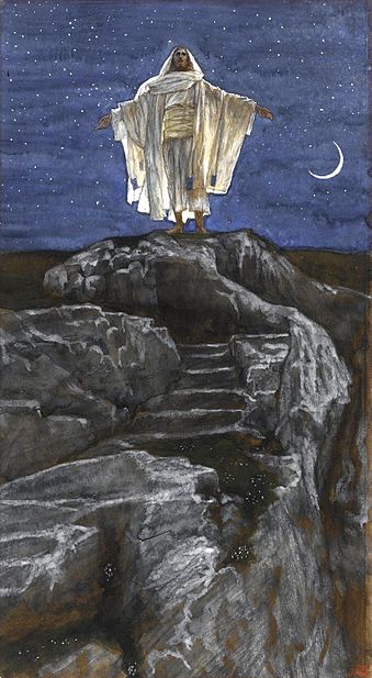 File:Brooklyn Museum - Jesus Goes Up Alone onto a Mountain to Pray (Jésus monte seul sur une montagne pour prier) - James Tissot - overall.jpg