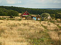 View of some buildings of Korenskiye Rodniki ("Root Springs"), an Anastasian ancestral settlement in the Shebekinsky District, Belgorod Oblast