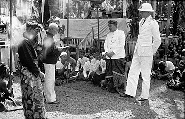 An official reception at Gianyar