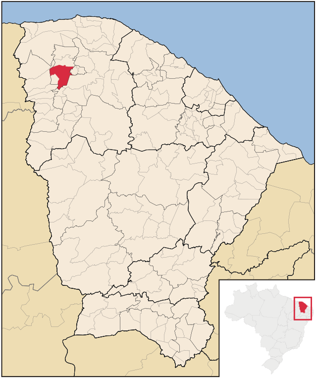 Localização de Coreaú no Ceará