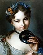 Charles-Antoine Coypel: Junges Mädchen mit Maske, 1745