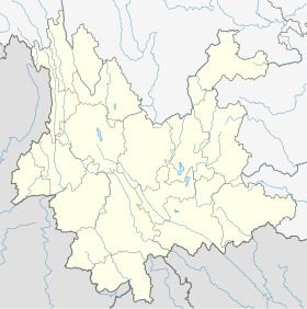 雲南省の白地図