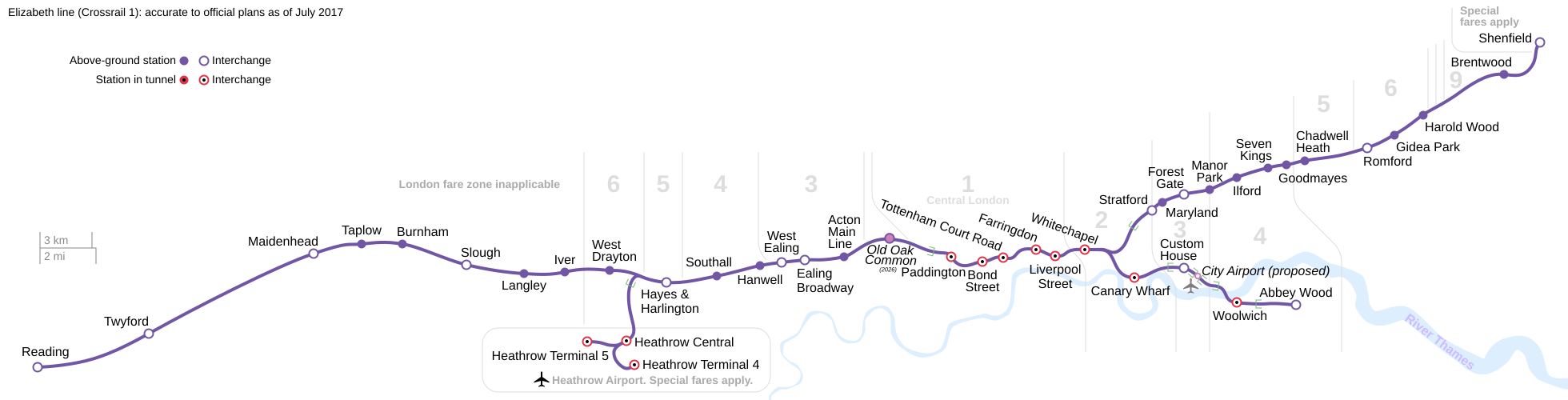 Crossrail vil forbinde en rekke knutepunkter og antas å få ca. 200 mill. passasjerer i året.