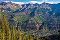 Dallas Peak in upper left corner, Telluride below.