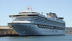 Loď Diamond Princess v australském Hobartu