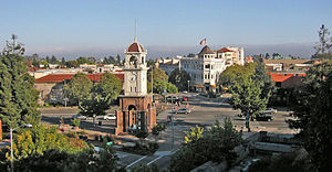 Downtown Santa Cruz, California from Mission Hill