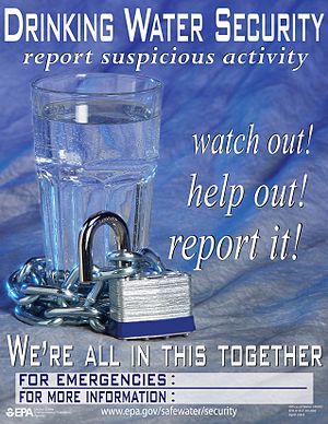 A poster for drinking water security from the EPA