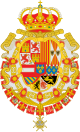 Escudo de Felipe V de España Toisón y Espiritu Santo Leones de gules.svg