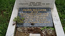 Frank Williams gravestone