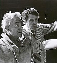 Herbert von Karajan and Gunther Schneider-Siemssen, who designed the sets of the 1967-1970 Ring, during a rehearsal. Gunther Schneider-Siemssen.jpg