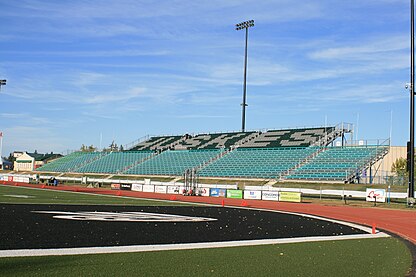 The east side stands of Griffiths Stadium