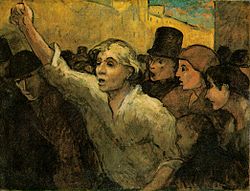 La rivolta dipinto di Honoré Daumier