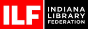 black and red logo,ILF on one side in big letters,name of org on the other side.