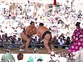 靖国神社奉納大相撲での魁皇関（2009年4月10日撮影）