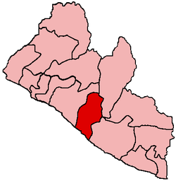 Location in Liberia