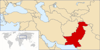 Mapa de la Republica Islamica de Paquistan