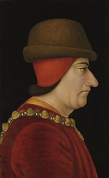 Louis XI.Portrait anonyme (XVe siècle). Brooklyn Museum, New York.