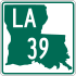Louisiana Highway 39 signo