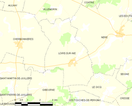 Mapa obce Loiré-sur-Nie