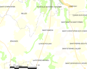 Poziția localității Saint-Siméon