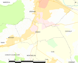 Mapa obce Pierry