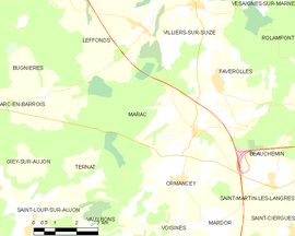 Mapa obce Marac