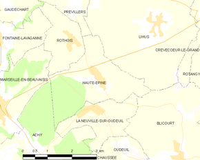 Poziția localității Haute-Épine