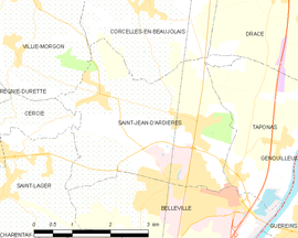 Mapa obce Saint-Jean-d’Ardières