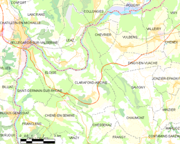 Clarafond-Arcine - Localizazion