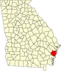 Locatie van McIntosh County in Georgia