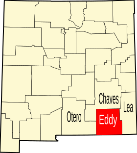 Localisation de Comté d’Eddy(Eddy County)