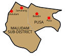 Map of Pusa District, Sarawak 砂拉越州浮刹县地图