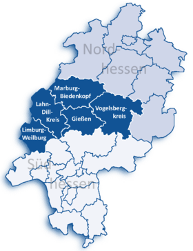 Localisation de District de Gießen